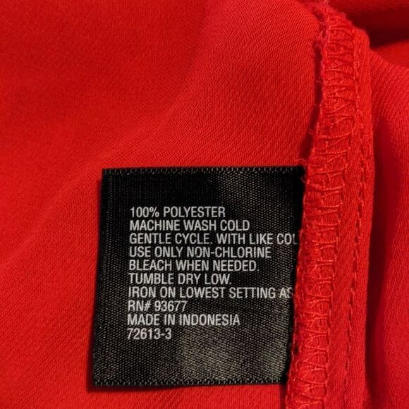 WORTHINGTON sheer blouse top red 3/4 sleeves Gorgeous 1X holidays Valentine's - Picture 8 of 8